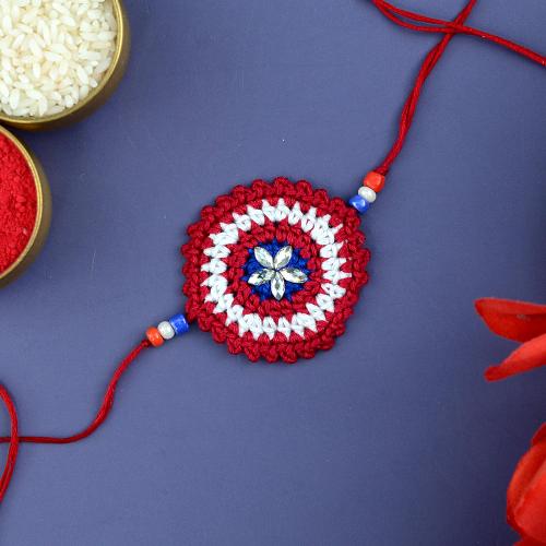 Cap America Crochet Kids Rakhi