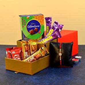 Rakhi, Roli Chawal & Choco Set Rakhi, Roli Chawal & Choco Set