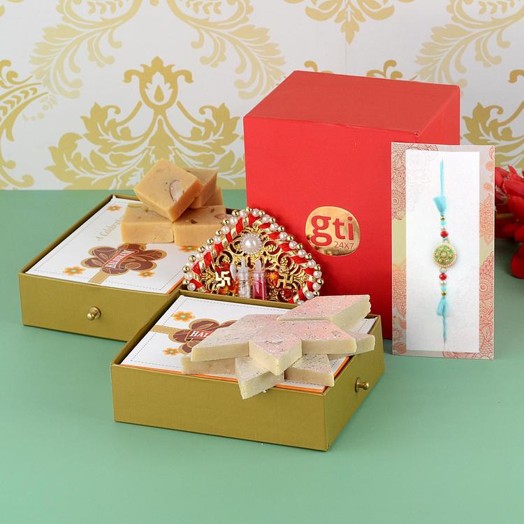 Rakhi & Sweets Combo