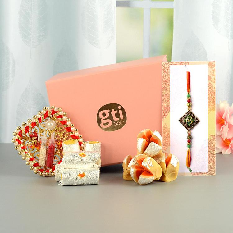 Delightful Rakhi & Sweets Set