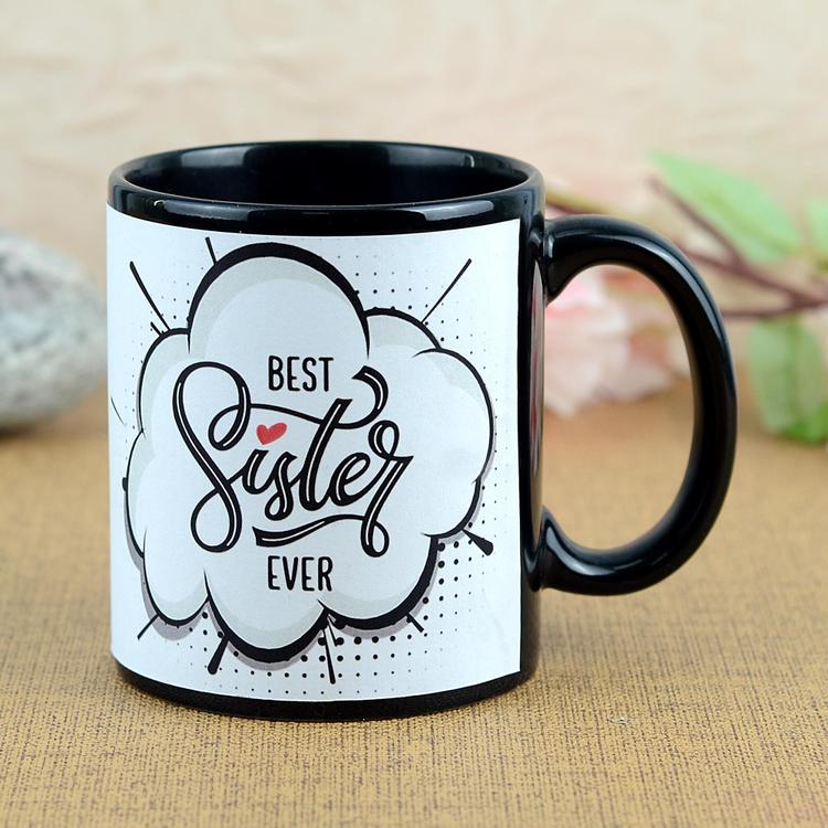 Black Personalized Mug for Sis