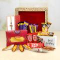 Sweets Mewa Choco Hamper with Rakhi