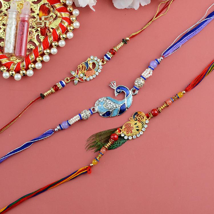 Peacock Rakhi Set 1500