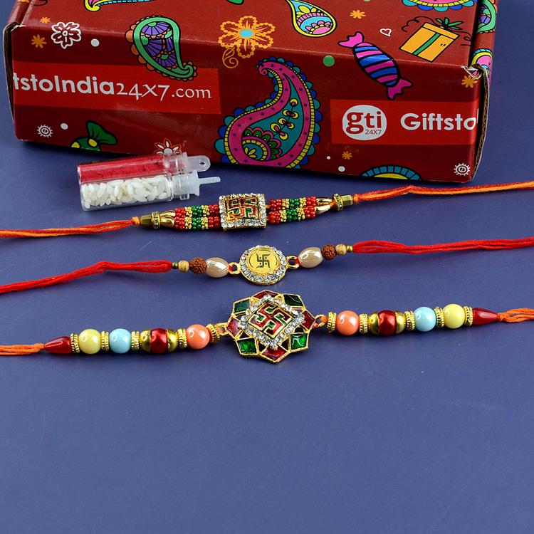 Swastik Rakhi Set 1900