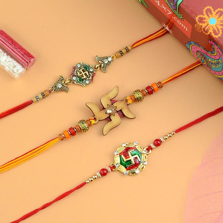 Swastik Rakhi Set 1010