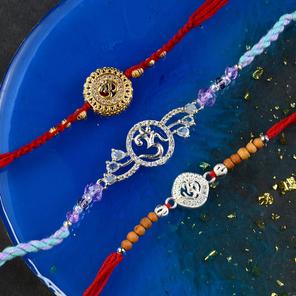 Attractive Om Rakhi Set Attractive Om Rakhi Set