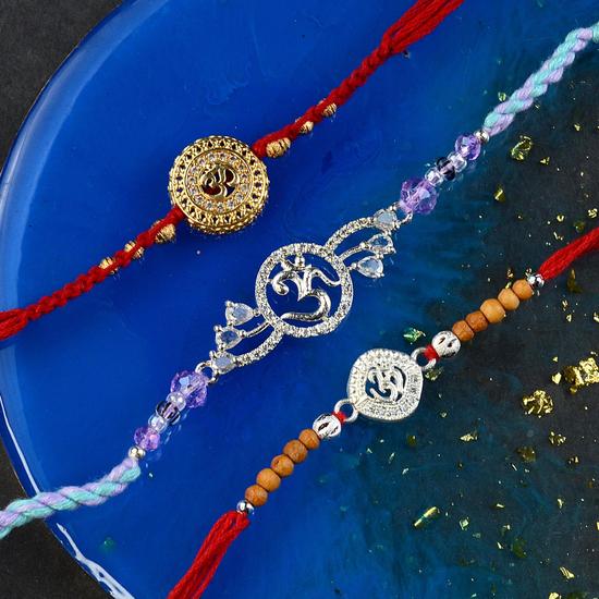 Attractive Om Rakhi Set