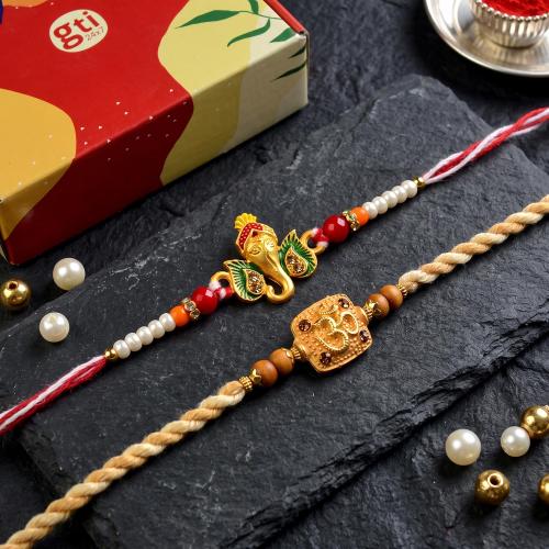 Om Ganesh Rakhi Set