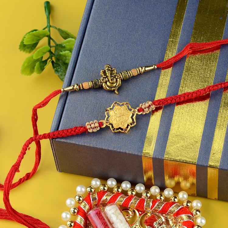 Ganesh Duo Rakhi Set 1040