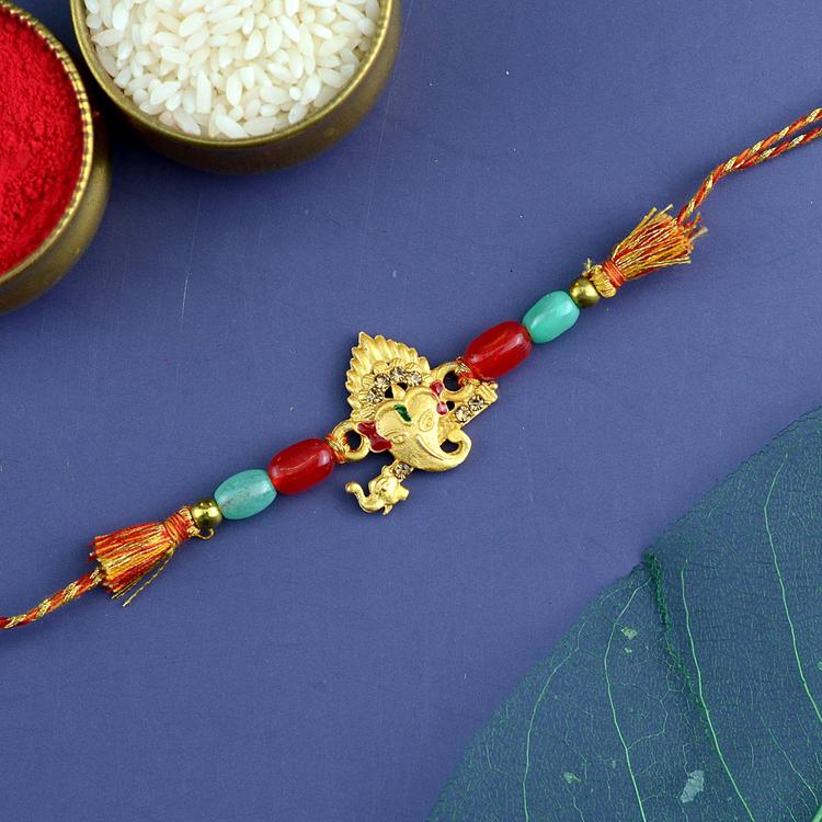 Ganesh Leaf Rakhi