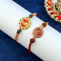 Vibrant Om Ganesh Rakhi Set