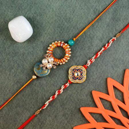 Designer Colorful Rakhi Set