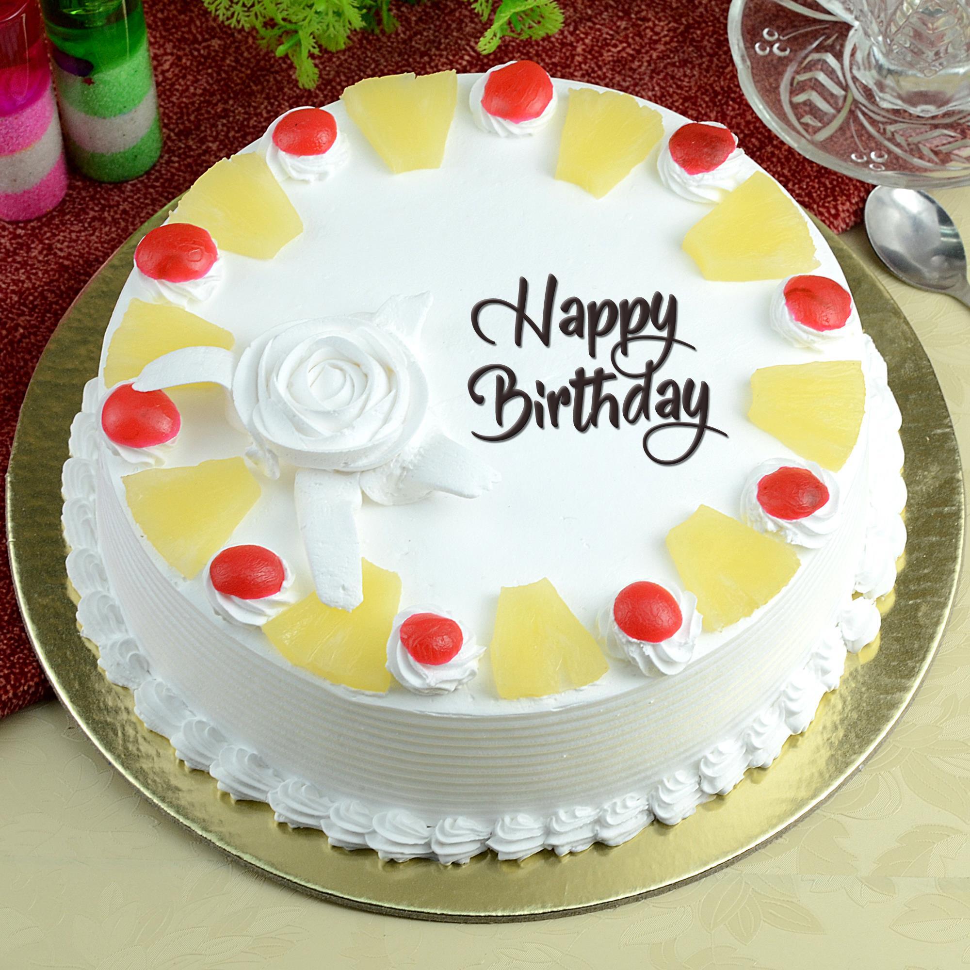 Pineapple Cake For Birthday | bakehoney.com