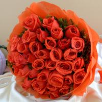 Cheery Orange Roses Bouquet