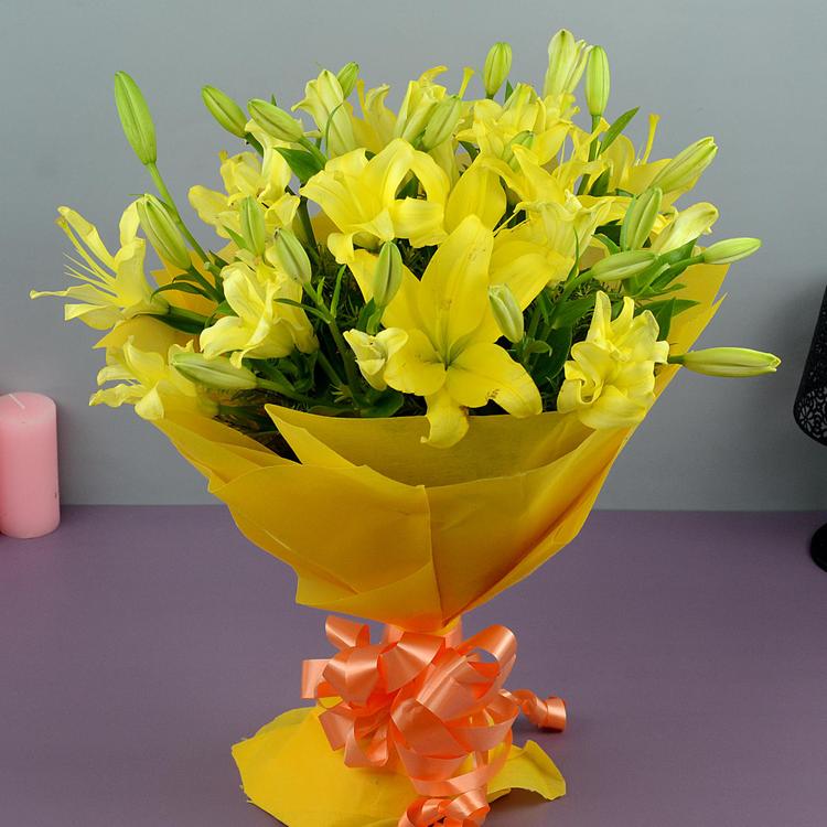 Bouquet of Yellow Lillies