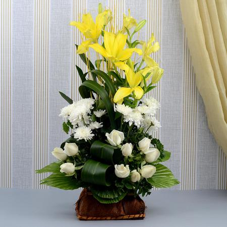 White and Yellow Arrangement