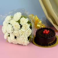 Bouquet of Elegance with Cake