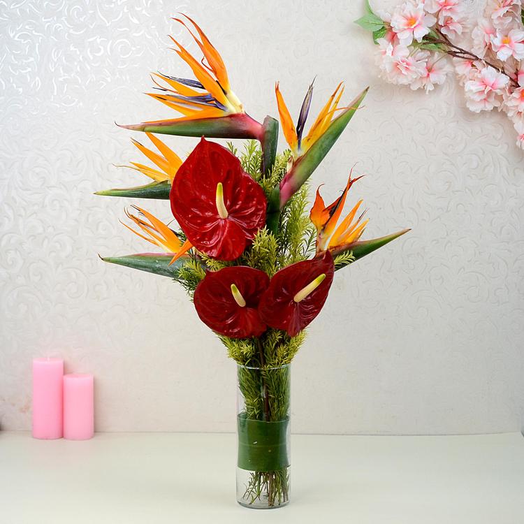 Exotic Blooms in vase