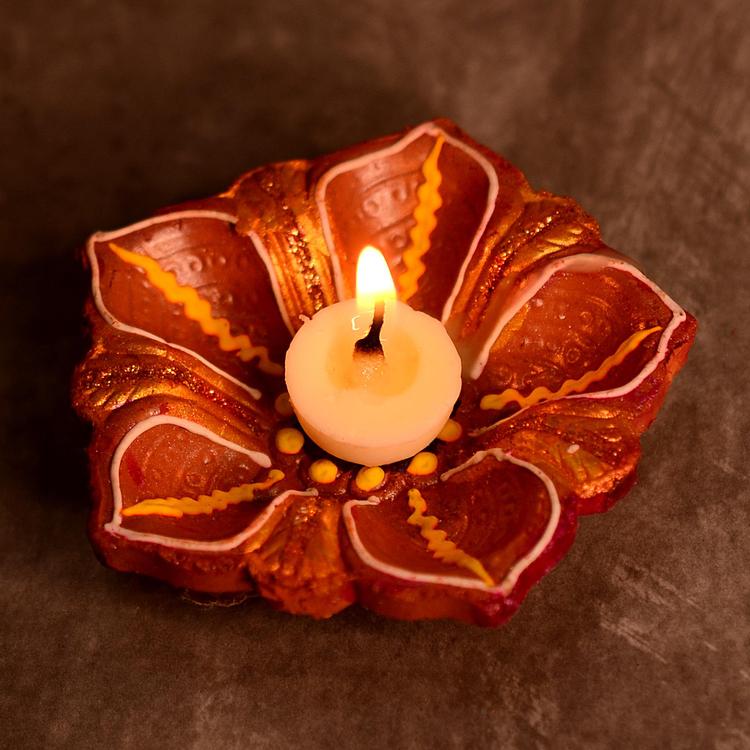 Colorful Tulip Diya for Diwali