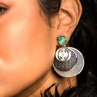 Dazzling Green Stone Earrings