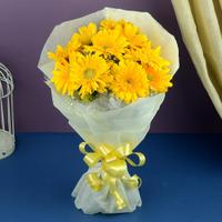 Yellow Gerberas Bouquet (Midnight)