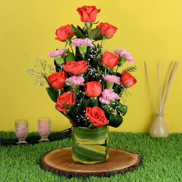 Radiant Blooms in a Vase