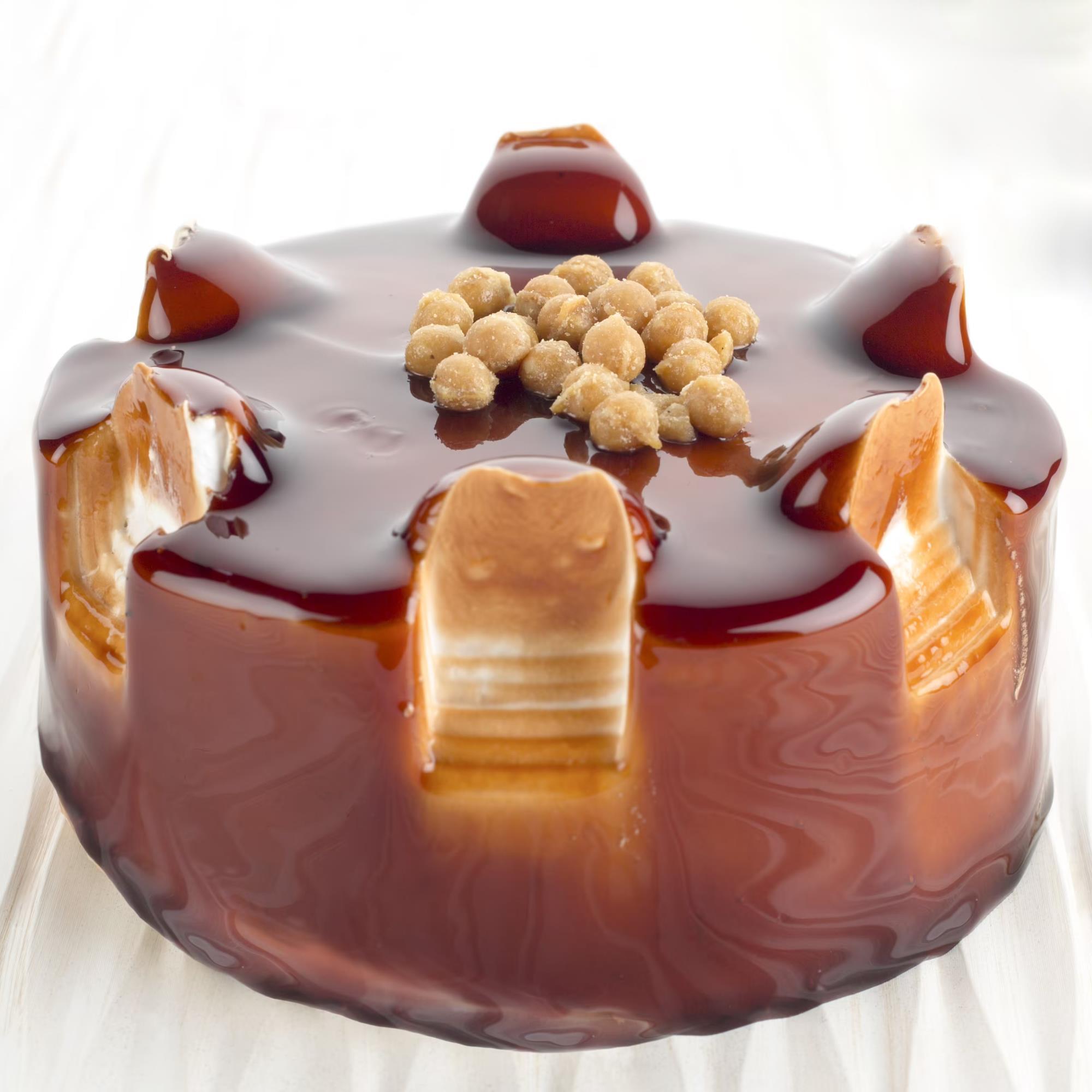 Step by Step. Making Mousse Cake with Caramel Mirror Glaze. Series. Stock  Footage - Video of bakery, layer: 140903926