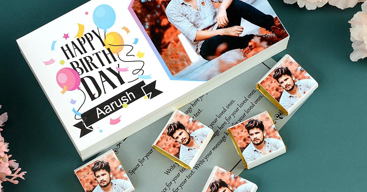 Personalised Chocolate Box, Chocolates on Birthday