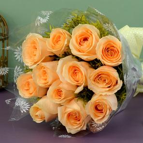Pretty Peach Roses Bouquet Pretty Peach Roses Bouquet