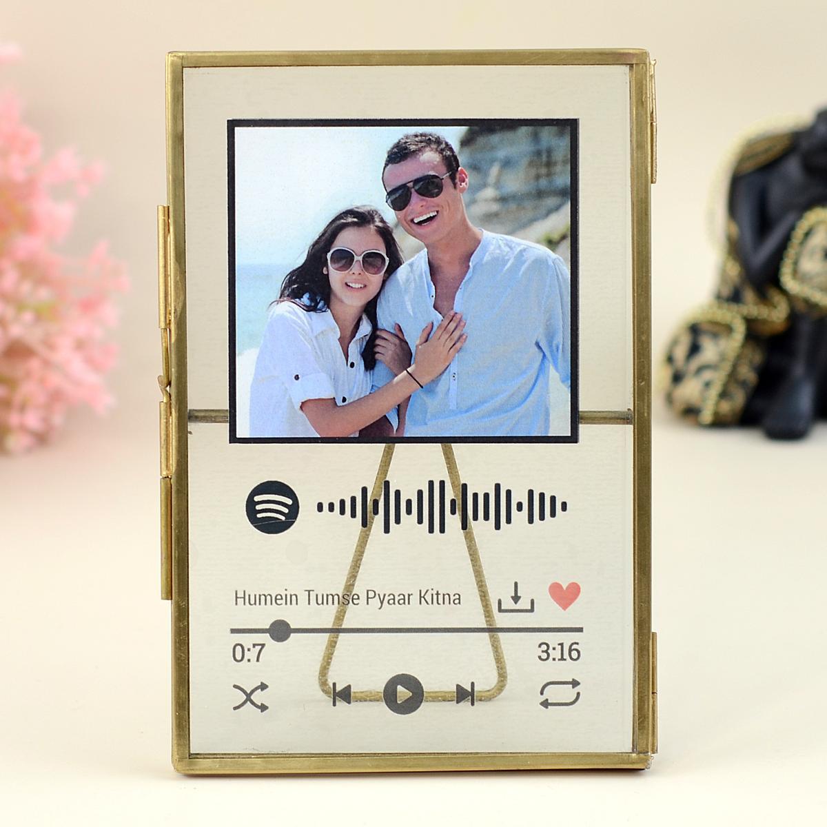 Spotify Glass Photo Frame, Personalized Photo Frames