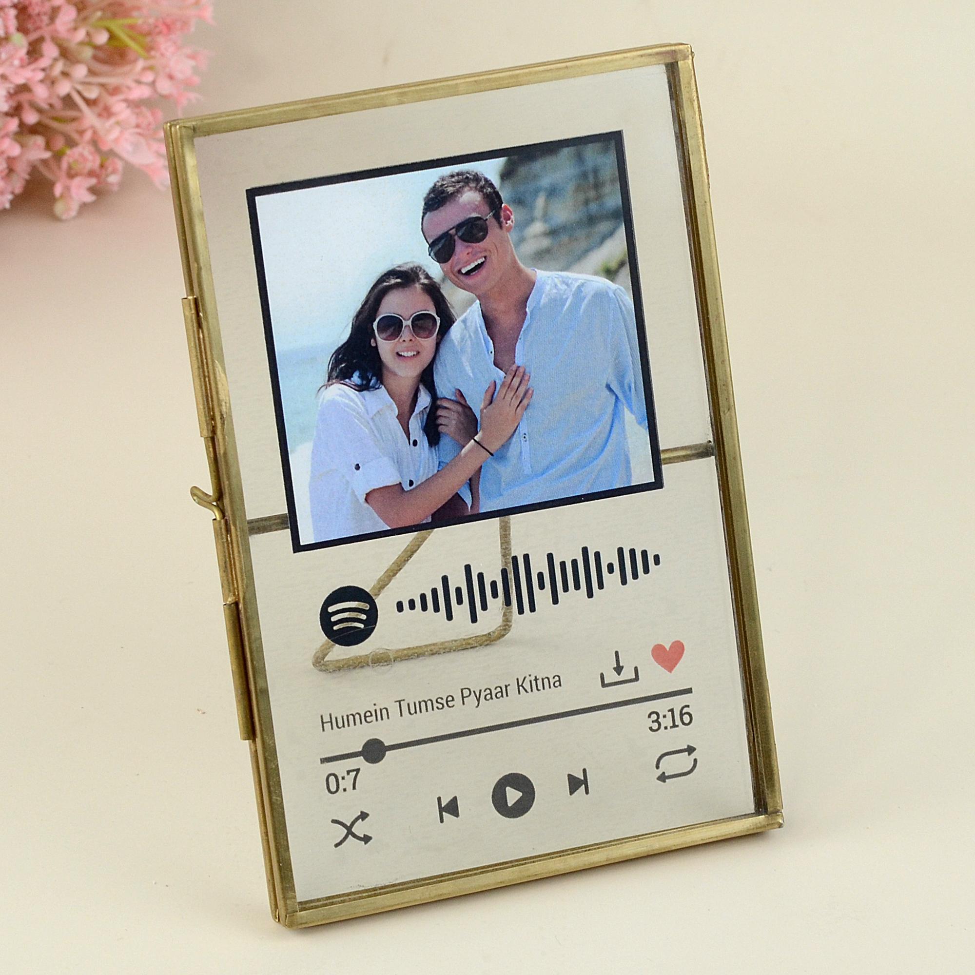 Spotify Glass Photo Frame, Personalized Photo Frames