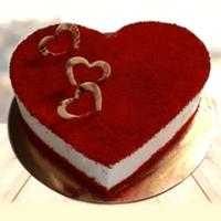 Heart Red Velvet Cake 1kg - GB