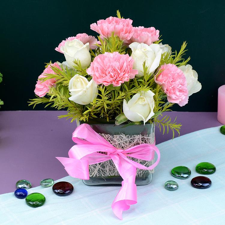 Romantic Blooms in a Vase