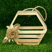 Pretty Wooden Gift Basket