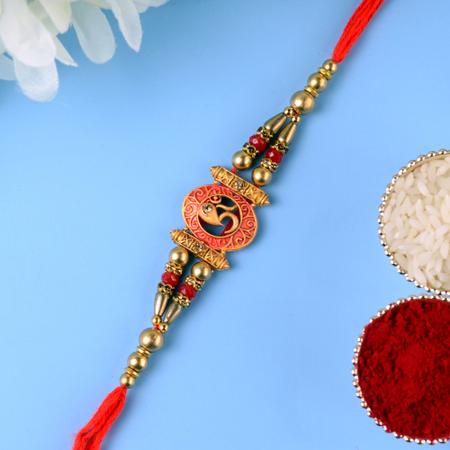 Orange Ganesh Om Rakhi