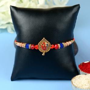 Om in Leaf Rakhi Om in Leaf Rakhi