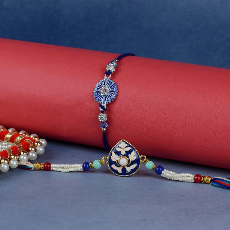 Royal Blue Rakhi Set