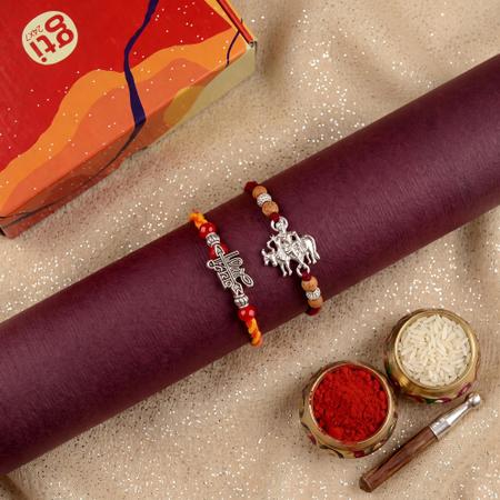 Simple Divine Rakhi Set
