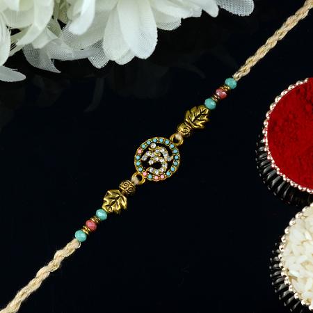 Crystal Om Pastel Rakhi