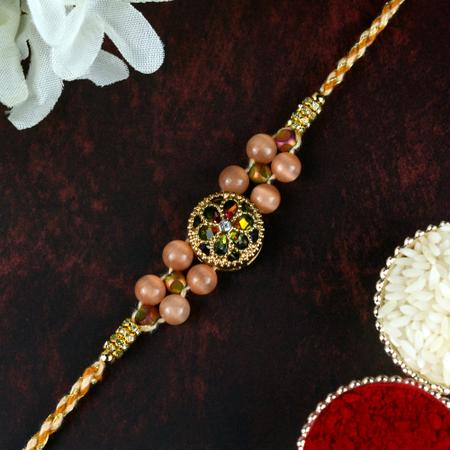 Ammolite Peach Rakhi