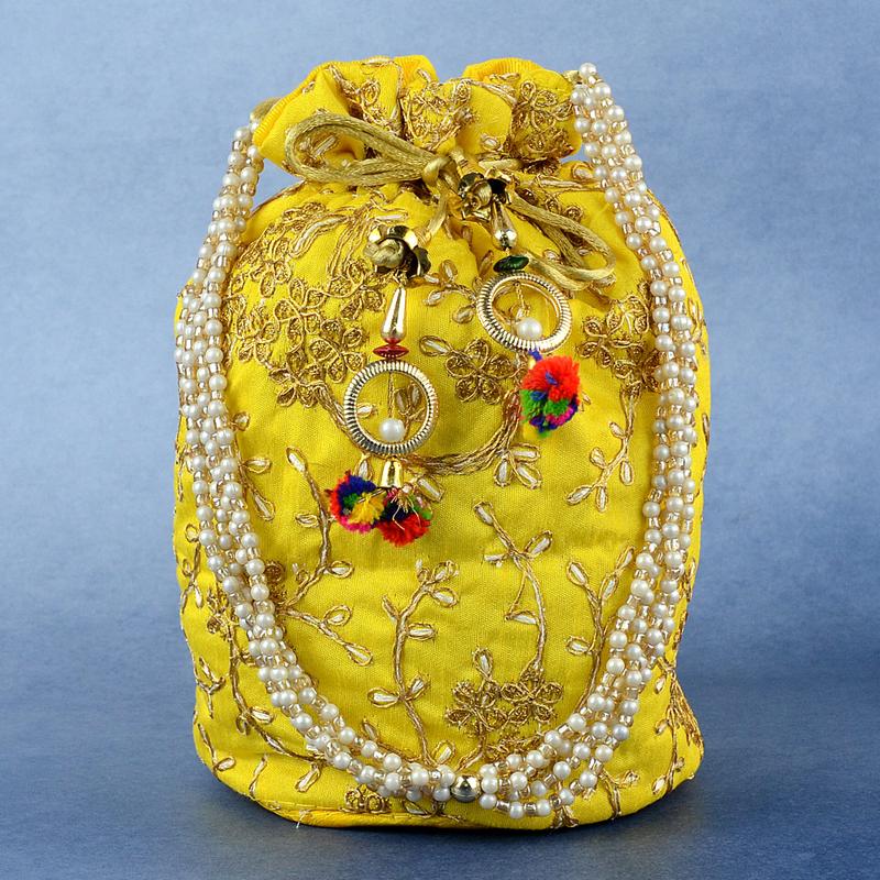 Stunning Yellow Potli Gift Baskets Range