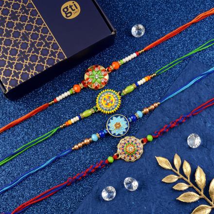 Colourful Shield Rakhi Set