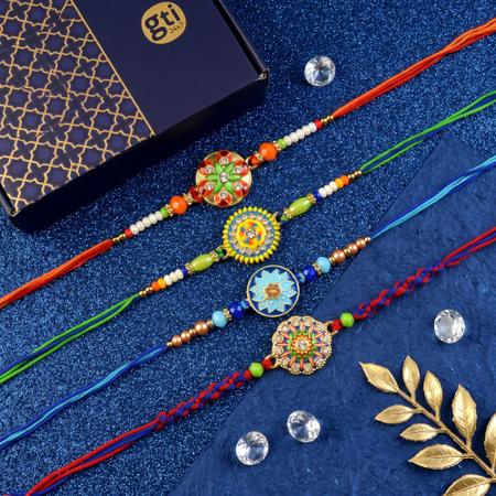Colourful Shield Rakhi Set