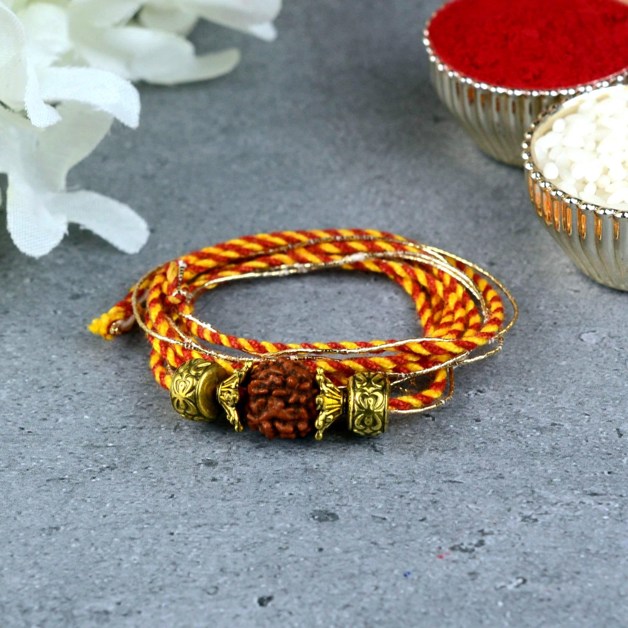 Single Rudraksh Raksha Sutra BR005 | Rakhis