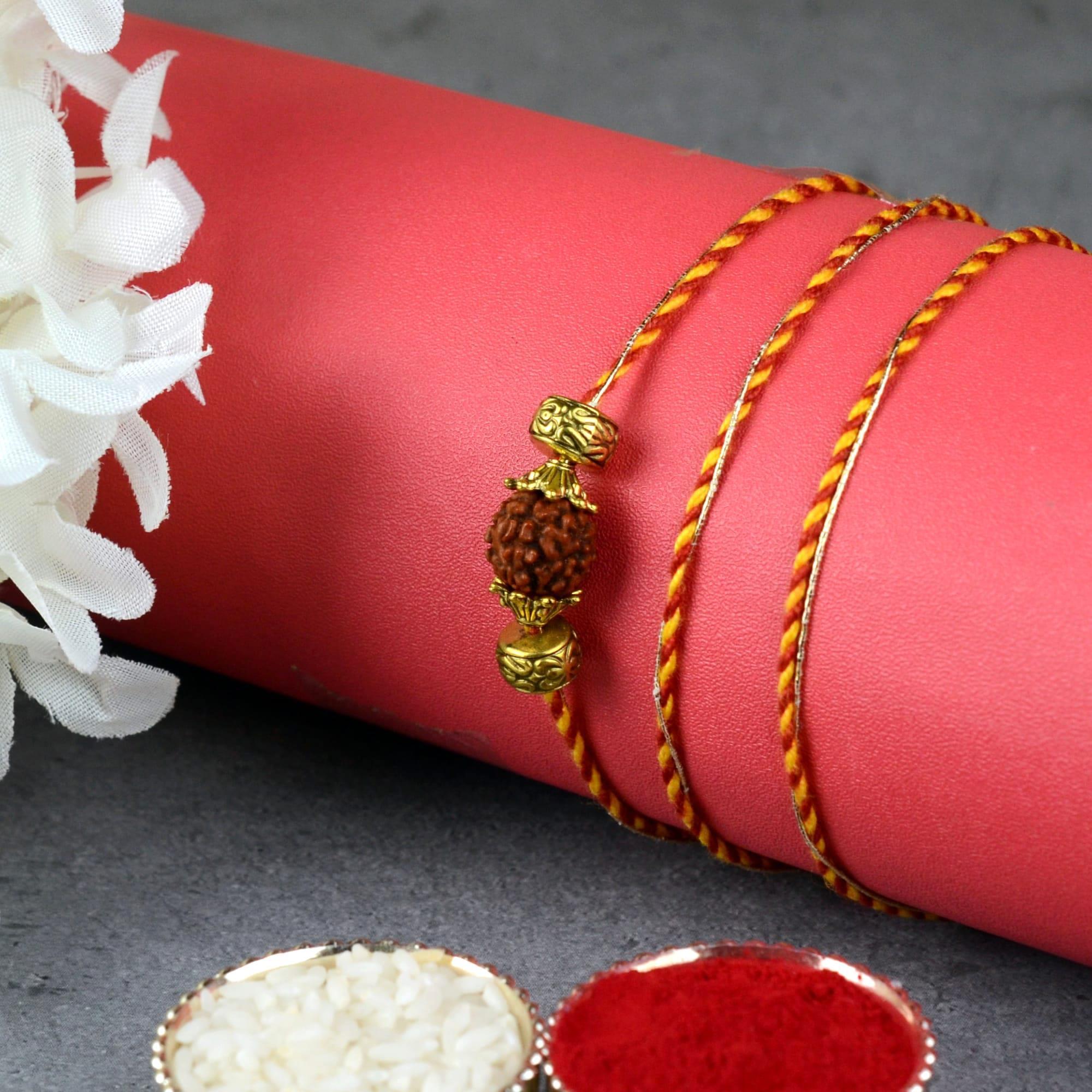 Single Rudraksh Raksha Sutra BR005 | Rakhis