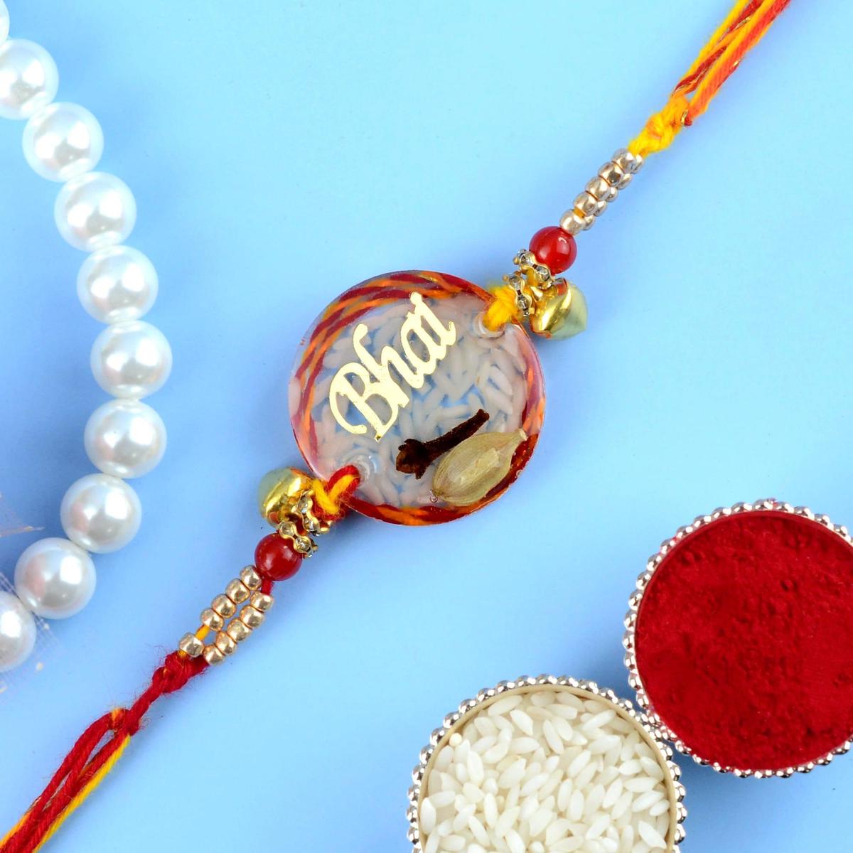 Elements in Resin Bhai Rakhi RR863 | Rakhi to Phagwara