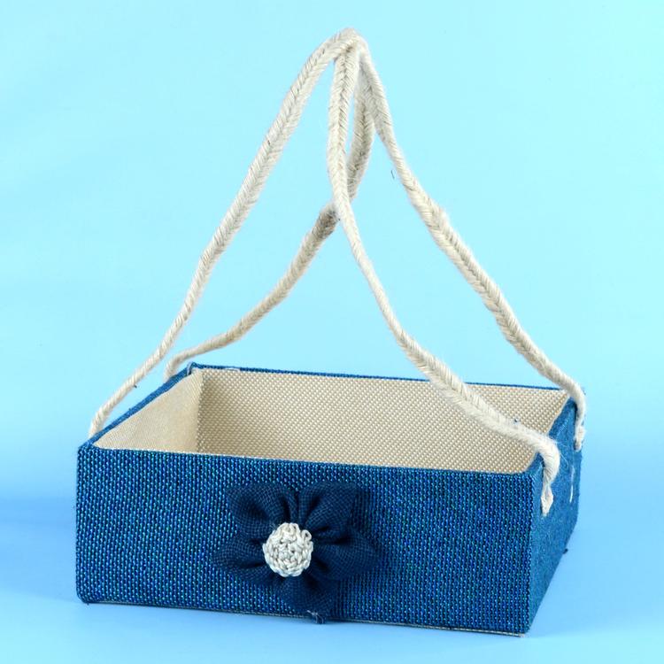 Blue Jute Basket