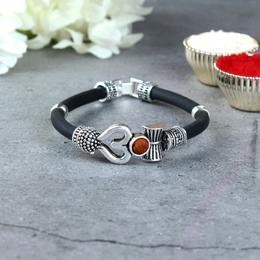 Om Rudraksh Black Bracelet