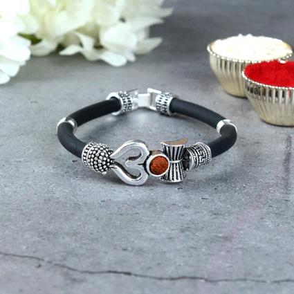 Om Rudraksh Black Bracelet