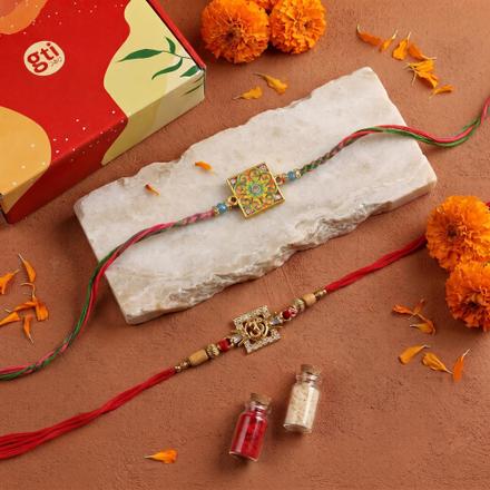 Square Design Rakhi Set